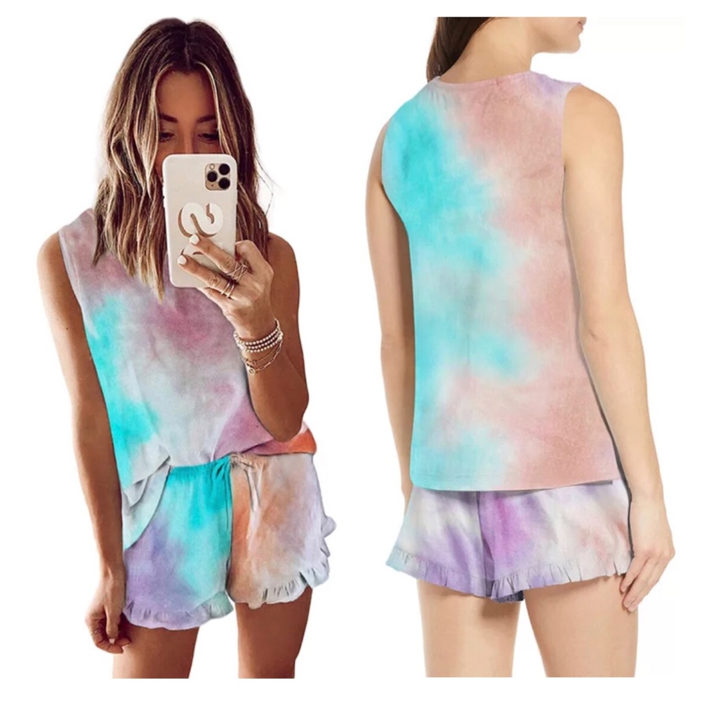 5 🌟 NWT 2-Piece Tie-dyed Loungewear Set